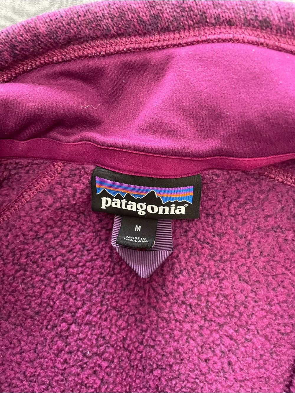 Patagonia Better Sweater 1/4 Zip Fleece Pullover Violet Red Dark Currant M - Picture 6 of 8